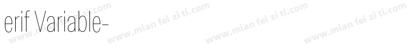 erif Variable字体转换